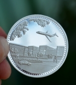 中國(guó)商用飛機(jī)公司慶典紀(jì)念純銀紀(jì)念章