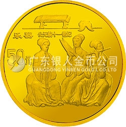 中國古代科技發明發現金銀紀念幣（第5組）1/2盎司圓形金質紀念幣