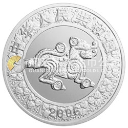 2006中國(guó)丙戌（狗）年生肖紀(jì)念幣1公斤圓形銀質(zhì)紀(jì)念幣